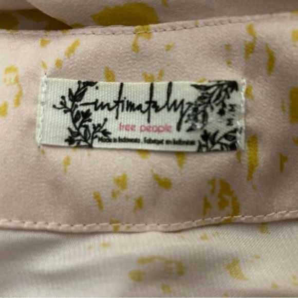 INTIMATELY Free People Silky Rose Gold & Yellow Maxi Dress Women’s Medium - Picture 5 of 6